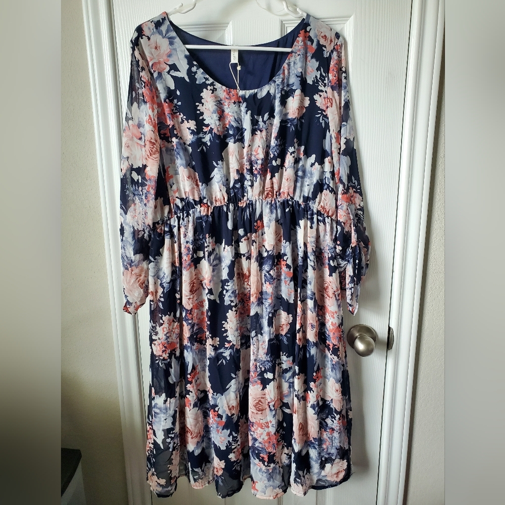 Pinkblush Floral Midi Dress 2XL